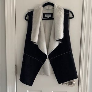 Black suede vest